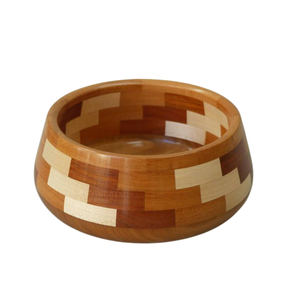 Bol en bois massif naturel artisanal, écologique, finition brillante, pour servir salade, soupe, nouilles, riz, fruits, vaisselle moderne pour la cuisine - Product Image 4