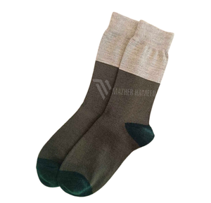 Chaussettes en coton doux unies avec logo personnalisé conception solide qualité OEM directe usine pour hommes - Product Image 5