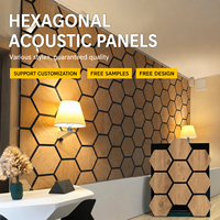 Panneaux acoustiques durables, carreaux acoustiques écologiques, décoration murale hexagonale DIY, carreaux acoustiques en PET recyclé