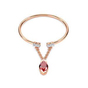 El último anillo de diamantes de corte Marquesa granate para mujer Fusión elegante de colores llamativos y brillo para fiestas y ocasiones especiales - Product Image 1