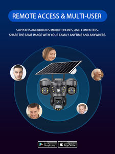 V380Pro VTS29AOV Wi-Fi güneş enerjili ağ kamerası düşük güç üç lensli gece görüş panoramik kamera üç ekranlı ekran - Product Image 6