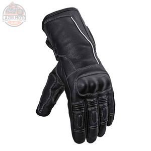Gants de course longs pour moto en cuir personnalisables de haute qualité Gants longs en cuir d'équitation à écran tactile pour hommes OEM - Product Image 1