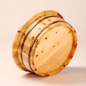 Seau de spa en bois d'acacia forme ronde en bois usine à la mode grand bain de pieds en bois bols de spa seaux - Product Image 4