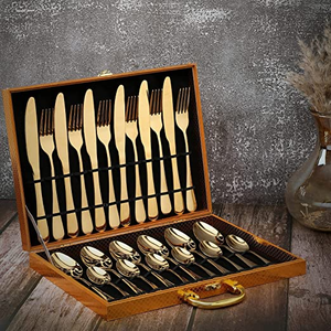 ชุดช้อนทองเหลืองแบบทำด้วยมือเซตช้อนทองเหลือง100% สำหรับห้องครัวและช้อนรับประทานอาหารบนโต๊ะและชุดพื้นบ้านโลโก้ตามสั่ง - Product Image 2