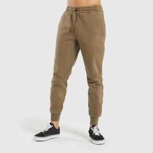 Pantalon de jogging décontracté pour homme en polyester/coton, coupe ajustée, taille mi-haute, devant plat, écologique, respirant, pour l'entraînement et la détente - Product Image 1