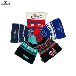 Best Quality Professional Made Winter <b>Beanie</b> Hats 3D Embroidery Digital Breathable Waterproof 100% Cotton <b>Fleece</b> Fabric Custom - Product Image 1