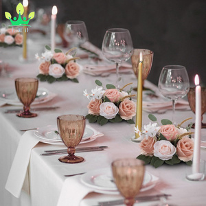 Fiori artificiali palla matrimonio centrotavola rosa polverosa per la tavola di seta baciare Bouquet accordi per la festa decorazione per la casa - Product Image 5