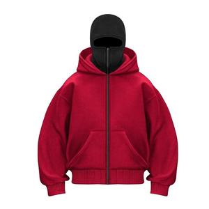 Sudaderas con capucha de algodón 100%, Sudadera con capucha personalizada Unisex para hombre, sudadera deportiva informal de dos piezas para hombre con capucha de cara completa - Product Image 3