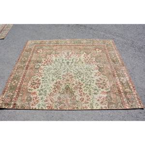 Alfombra turca Vintage clásica Beige verde 9,4X5,7 pies área grande Patchwork rectángulo diseño lana algas marinas para dormitorio látex - Product Image 2