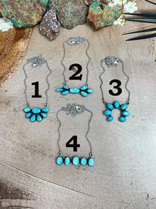 Collar de plata de ley azul turquesa hecho a mano, regalo de joyería de piedras preciosas naturales para mujeres y niñas todos los días - Product Image 3