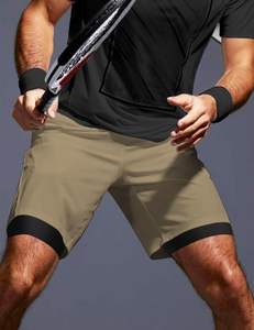 Pantalones cortos de malla atléticos personalizados con forro de compresión bolsillo para teléfono estilo deportivo para entrenamiento deportes Fitness gimnasio correr Jogging - Product Image 6