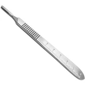 Manche de scalpel n° 3 3 poignées de scalpel polyvalentes en acier inoxydable, à commande manuelle, pour usage médical, vétérinaire, artisanal et chirurgical - Product Image 1