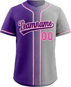 Ropa de béisbol bordado Logo número hombres rayas béisbol Jersey venta al por mayor en blanco Softball uniforme personalizado Digital impreso - Product Image 6