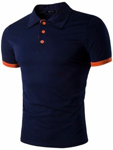 T-shirts élégants 100% en coton pour hommes, vêtements décontractés tricotés respirants, anti-rides, à manches courtes, imprimés de haute qualité pour polos - Product Image 4
