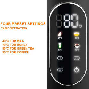 Hervidor de Agua Eléctrico de Vidrio de 1.7L CE/GS, 2200W, Inalámbrico, con Control Digital de Temperatura, Calentamiento Rápido para Uso Doméstico, 220V - Product Image 3