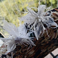 Super fée lourde faite à la main dentelle blanche fleur plume épingle à cheveux mariée accessoires de mariage pince latérale belle coiffure