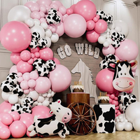 Kit de décoration MIQI pour fête à la ferme, anniversaire, baby shower, accessoires de décoration 'Go Wild', guirlande de ballons DIY en feuille d'aluminium et latex pour anniversaire