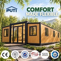 Maison conteneur élégante et intelligente de 40 pieds, design écoénergétique, résidence de luxe, application pour la vie en plein air