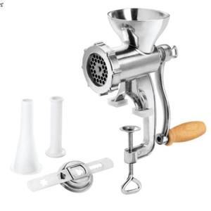 METALTEX Hachoir à viande et trancheuse 5-en-1 avec accessoire presse-biscuits, entonnoir à saucisses et poussoir en bois - Product Image 4