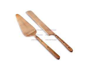 Juego de cuchillo y servidor de Pastel de Bodas de acero inoxidable de nuevo estilo pesado en herramientas de pastel para oficina y hogar de SCI - Product Image 4