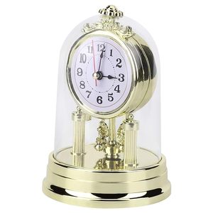 Reloj de mesa de metal simple con cúpula cromada y números fáciles de leer - Product Image 5