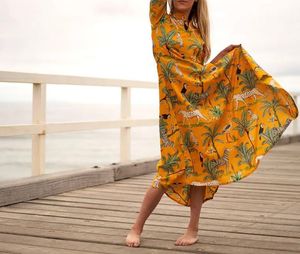 Exotic Escape Femme 100% Coton Boho Jungle Print Dress Léger Casual Resort Beach Wear Robe respirante écologique - Product Image 1