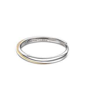 Bague pour femme Jeulia Every Side of Love Mobius en argent sterling bicolore réglable - Product Image 3