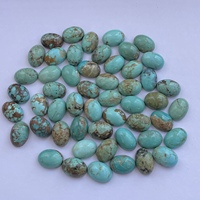 Pierres précieuses naturelles turquoise bleu-vert 8 mm 10 mm certifiées IGI, cabochons ovales lisses, pierres en vrac, bijoux pour femmes, qualité semi-précieuse AAA