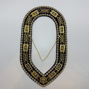 Collar Masónico Formal Chapado en Oro, Hecho a Mano, Regalia Personalizada, Accesorio para la Ceremonia de Maestros de la Gran Logia - Product Image 1