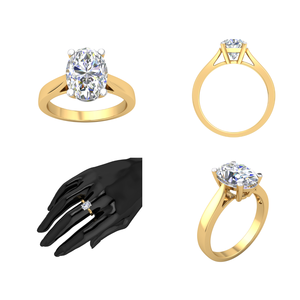 Anillo de lujo de diseño clásico de oro de 18 quilates para mujer 2.08Cts VS Clarity Lab Grown Diamond EF Color corte brillante joyería personalizable - Product Image 2