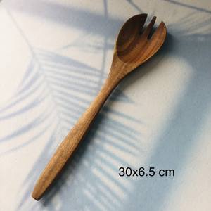 Espátula de madera para cocina, juego de utensilios de cocina con logotipo personalizado OEM para ensalada mixta, artesanía de fruta hecha en Vietnam - Product Image 2