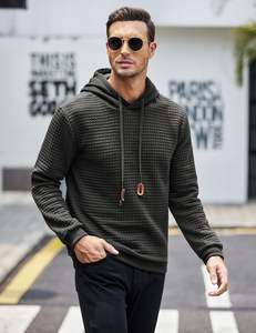 Sudadera con capucha y cremallera para hombre, chaqueta polar de algodón, cálida, informal, a la moda, con bolsillo de canguro de gran tamaño, personalizada - Product Image 5