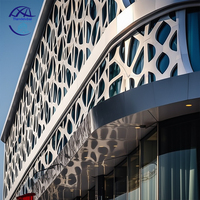 Système de panneaux de façade en aluminium au design moderne, mur-rideau métallique pour décoration extérieure