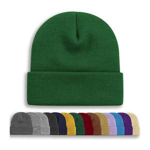 Gorros con puños acrílicos superventas con logotipo personalizado Fabricante de gorros de hombre Gorro de punto Jacquard Sombreros de invierno - Product Image 1