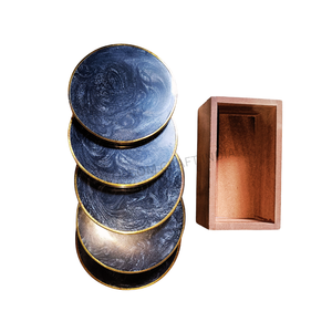 Super qualité sous-verres personnalisés en bois résine époxy boisson napperons mélanger les couleurs décoration de la maison table célébration artisanat utilisation - Product Image 3