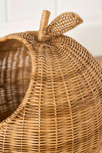 Cesta de mimbre tejida de manzana Cesta de mimbre Cesta de almacenamiento de mimbre para organizar la sala de estar decorativa - Product Image 6