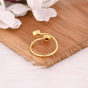 Anillo Apilable de Plata de Ley 925 Más Vendido, con Piedra Preciosa de Granate de Mozambique, Chapado en Oro, Accesorios de Joyería al por Mayor, para Uso en el Dedo - Product Image 3