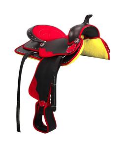 Selle synthétique occidentale de haute qualité avec produits de course de chevaux anglais assortis - Product Image 2