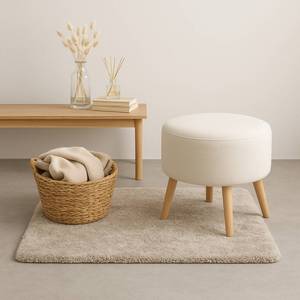 Tapis de bain en diatomite moelleux beige clair confortable, antidérapant, séchage rapide, 60x50 cm - Product Image 4