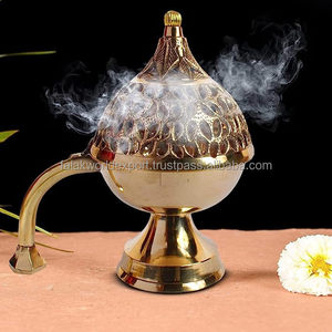 High Quality Golden Brass <b>Incense</b> burner with Top Quality and Modern Design Use for Decoration From India By FWE - Product Image 6