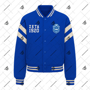Grec Zeta Phi Beta Sorority Letterman Veste Prêt à expédier Varsity Jacket pour femmes | Grecque Attirail - Product Image 1