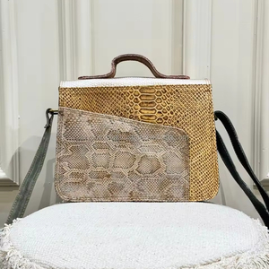 2024 ใหม่แฟชั่นหรูหรารีไซเคิลหนังกระเป๋าถือผู้หญิงออกแบบกระเป๋าแบรนด์ที่มีชื่อเสียงขายร้อนสุภาพสตรีงูพิมพ์Crossbodyกระเป๋า - Product Image 5