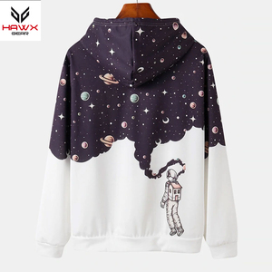 เสื้อมีฮู้ดแบบสวมหัวของผู้ชายผ้าฟลีซปักลายแฟชั่นผ้าขนแกะสำหรับฤดูหนาวแห้งเร็ว - Product Image 2