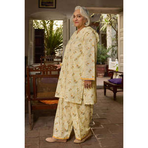 เสื้อเชิ้ตลินินพิมพ์ลายดอกไม้ 1 ตัว รุ่น SL-62022 ตกแต่งด้วยกระดุม - Product Image 6