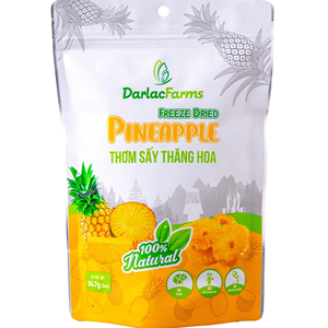 Embalaje al por menor 56,7G en rodajas Sabor dulce Listo para enviar Chips de piña liofilizados Amarillo claro Listo para comer Liofilización - Product Image 1