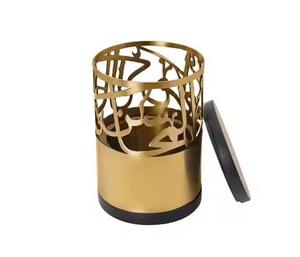 Brûleur d'encens de style arabe moderne pour la décoration de la maison, en bois avec gravure en laiton, brûleur d'encens pour la fragrance de la maison - Product Image 6