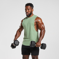 Camiseta sin Mangas de Spandex/Poliéster para Hombre, con Logotipo Personalizado, para Viajes de Verano, Gimnasio, Secado Rápido, Transpirable, Ecológica, Antiestática
