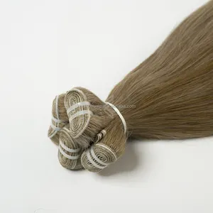 Высококачественные для предприятий по производству волос во всем мире, пучки необработанных волос с одним уклоном, светло-коричневые волосы