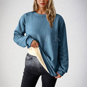 Diseño elegante Mujer Sherpa Fleece Sudadera de invierno Antiarrugas Logo frontal Cálido Comodidad - Product Image 4