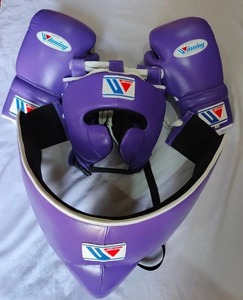 Équipement d'entraînement de boxe personnalisé avec logo, gants de sparring violets, équipement de protection pour la tête et l'aine, fabrication sur mesure - Product Image 6